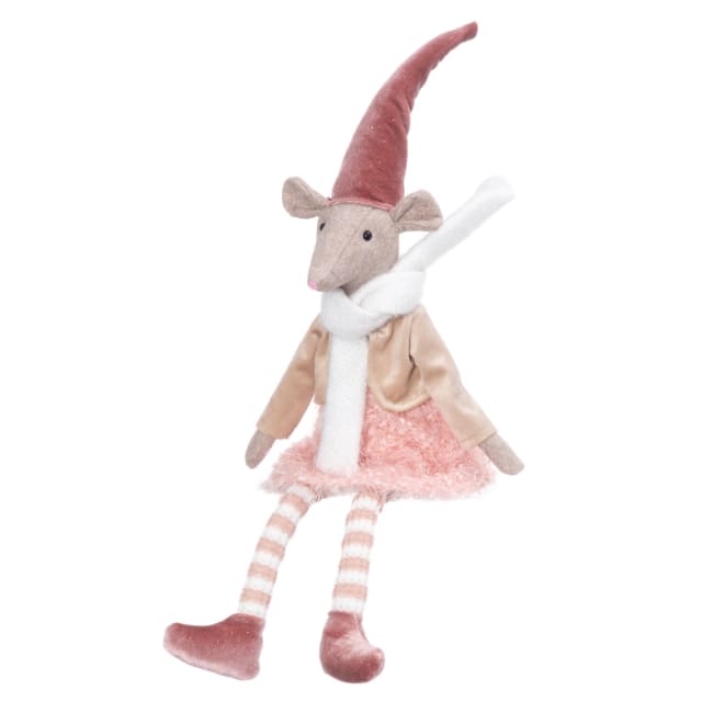 Dekorfigur Julemus sittende 60cm