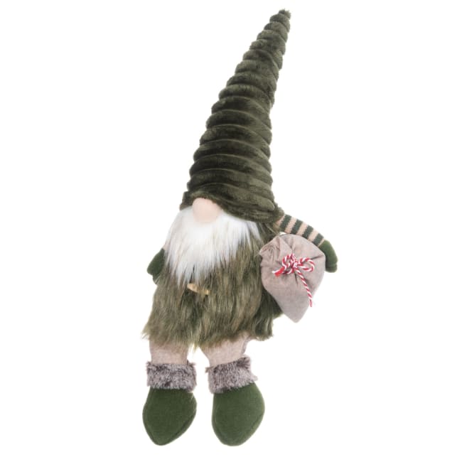 Nisse gnom Grønn sittende 55 cm