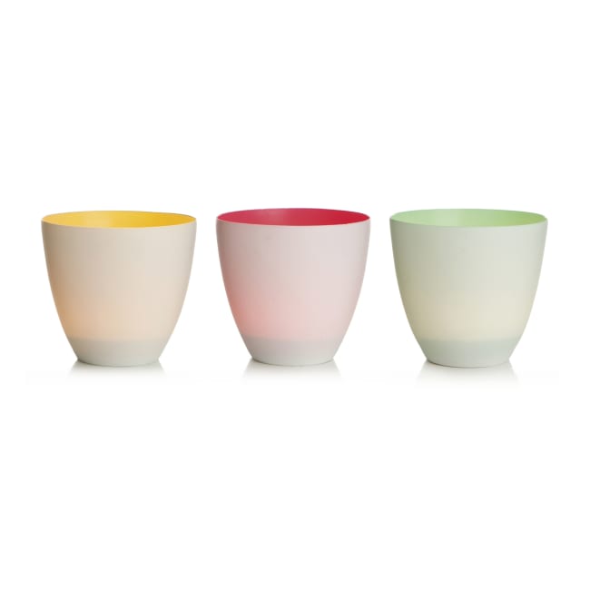 Telysglass 3 ass Colour fantasy H:8 Ø:8,5 cm