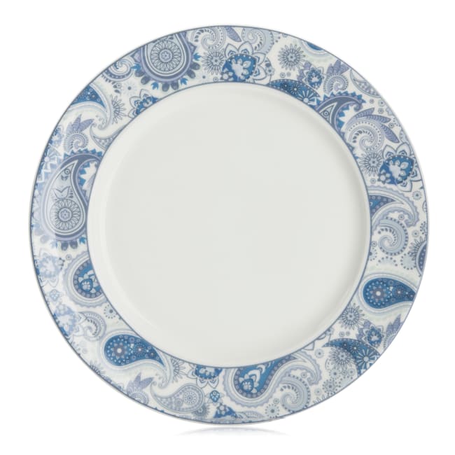 Asjett Songvaar paisley blåtoner