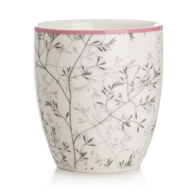 Krus Songvaar hvit m/grått stråmønster