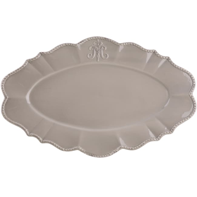 Fat M ovalt beige 42x26,5 cm