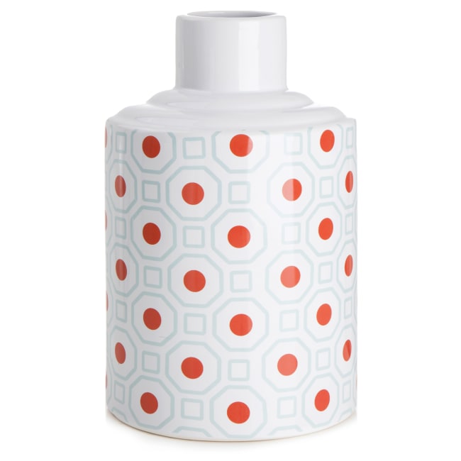 Vase retro blå/orange H:26 cm