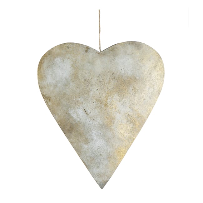 Hjerte m/heng antikk gull H:35 B:30 cm