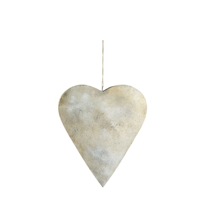 Hjerte m/heng antikk gull H:25 B:22 cm