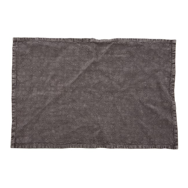 Spisebrikke Lotte grå steinvasket lin 35x50 cm