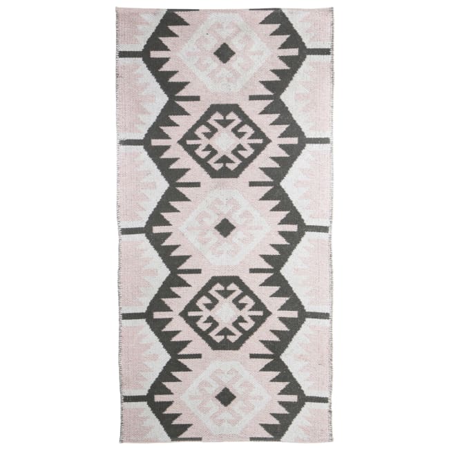 Rye damask rosa/grå 70x140 cm