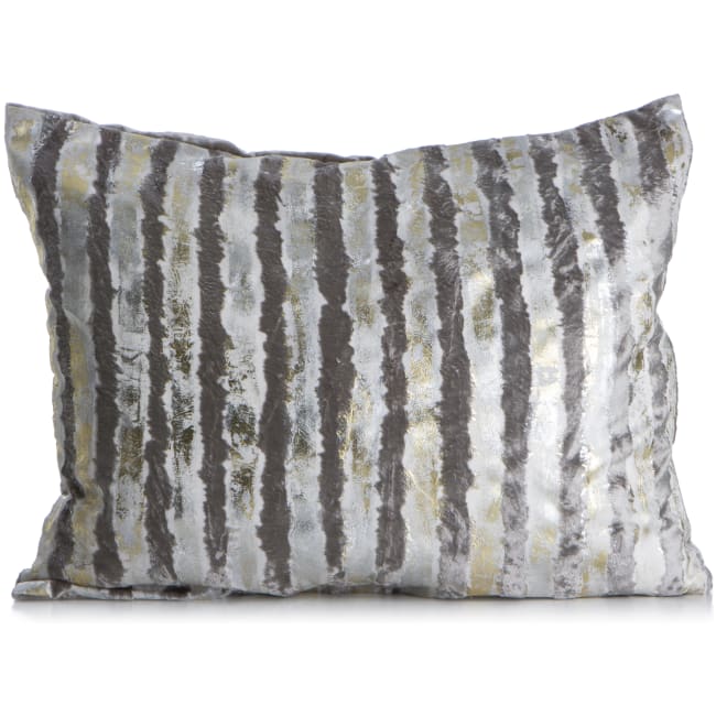 Pute m/dunfyll sølvstriper m/gull innslag 40x50 cm