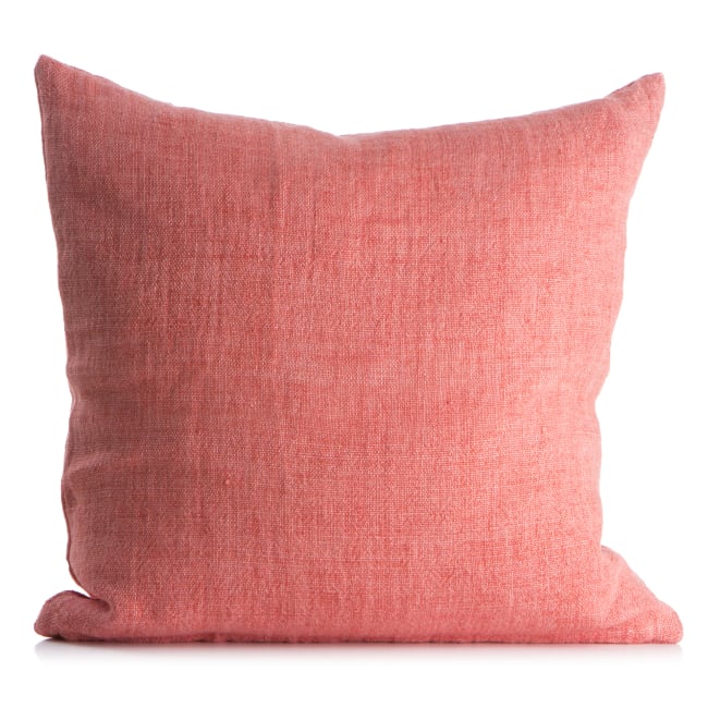 Putetrekk Olivia 100% lin korall 50x50 cm
