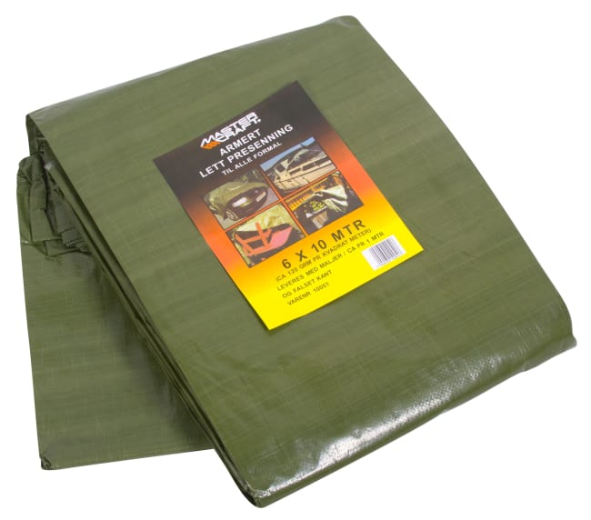 Presenning 6 x 10m 120 gr grønn