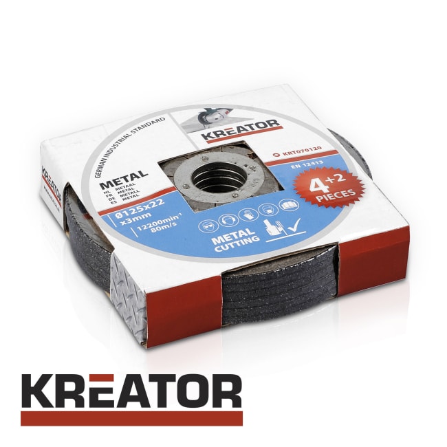 Kutteskive 4+2 pk metall 125 x 3 mm