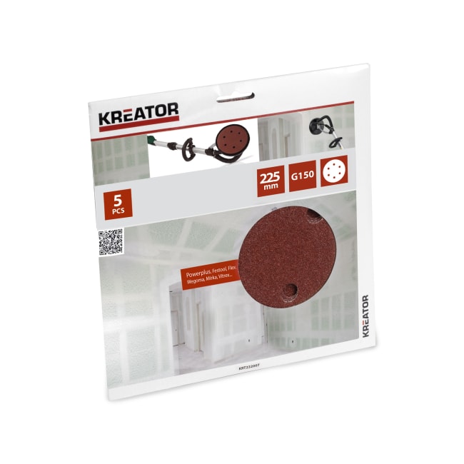 Pussepapir 5 pk K150 eksentersliper Ø: 225 mm