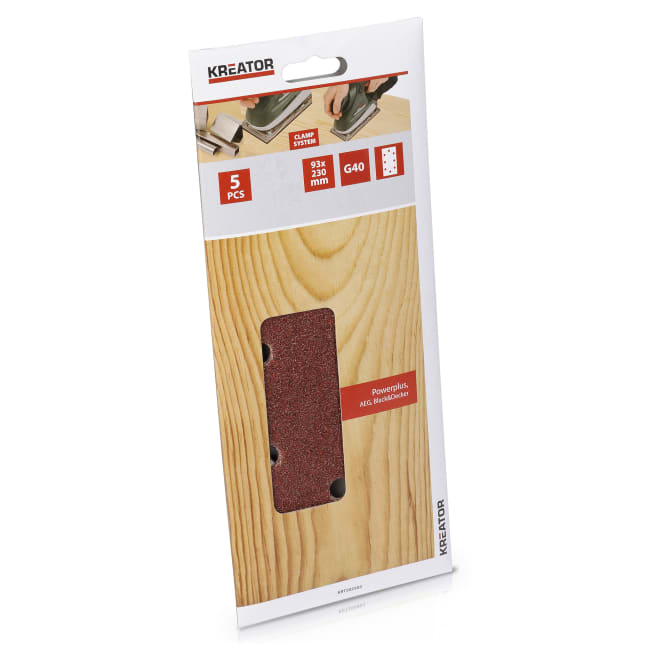 Pussepapir 5 pk K40 plansliper 93 x 230 mm