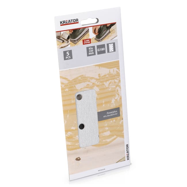 Pussepapir 5 pk K180 for maling plansliper 93 x 230 mm
