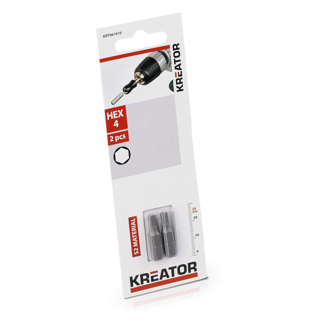 Bits 2 pk hex4 25 mm Kreator