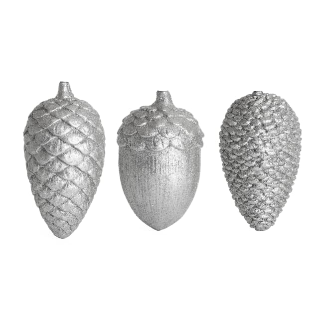 Dekorkongle 3 ass sølv polyresin H:14