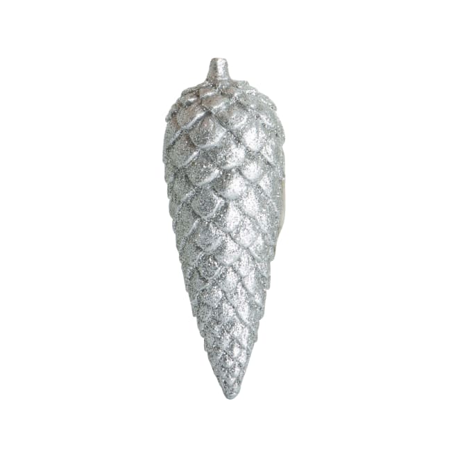 Dekorkongle sølv polyresin H:16