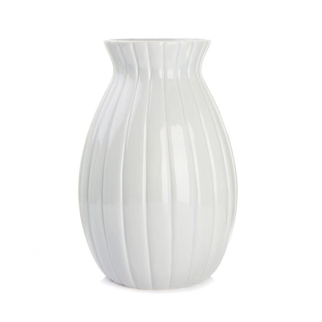 Vase m/mønster grå H:28,5