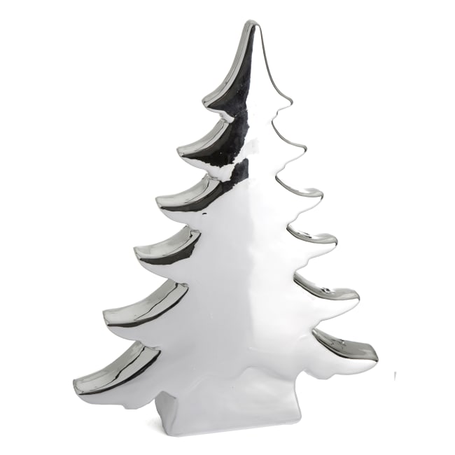 Juletre porselen sølv H:31 cm
