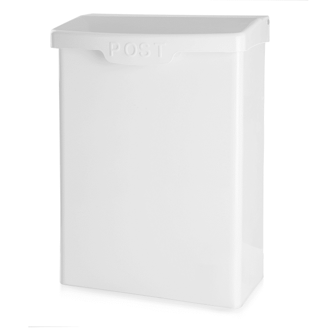 Postkasse m/nøkkellås 28x40 cm hvit