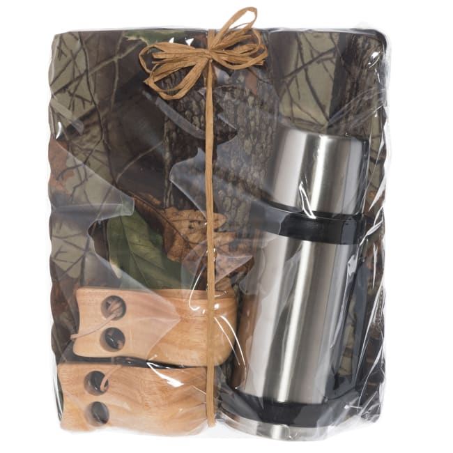 Gavesett for to med trekopp, termos og sitteunderlag