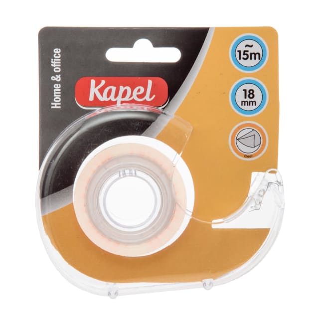 Tape i dispenser klar 18mm