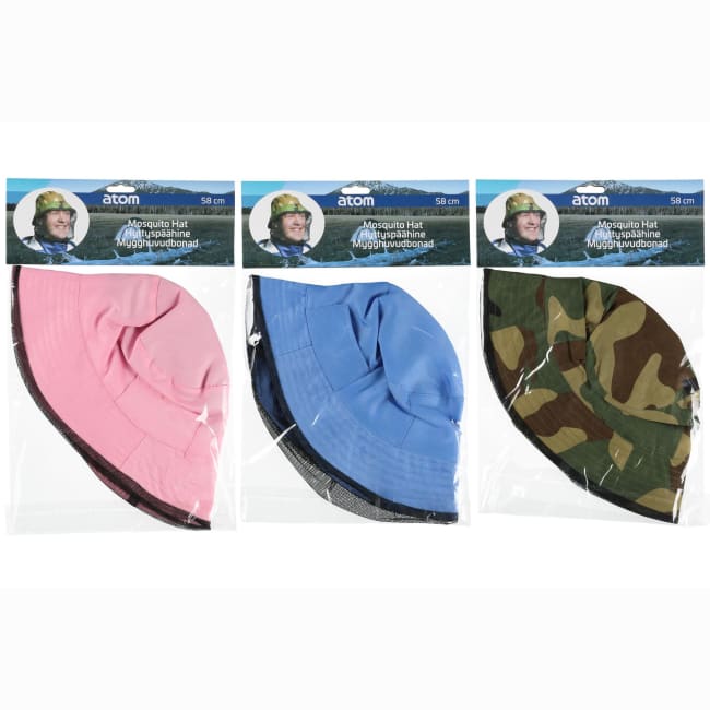 Mygghatt med nett 3ass farger