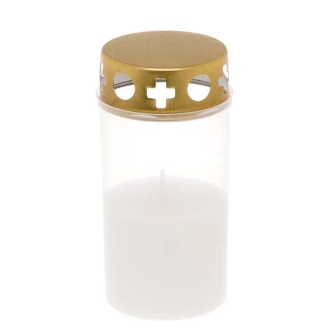 Gravlys 36 timer med lokk hvit