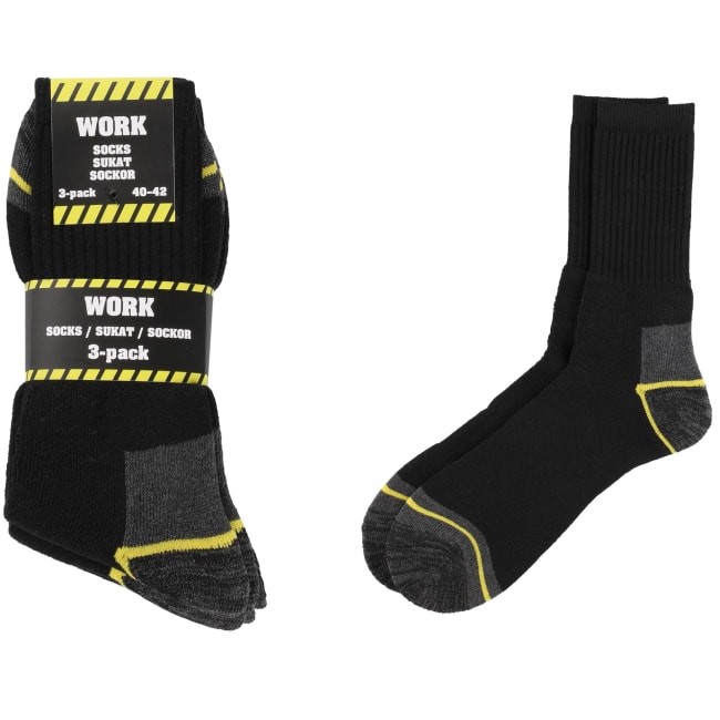 Strømper 3-pk 40-46 assortert