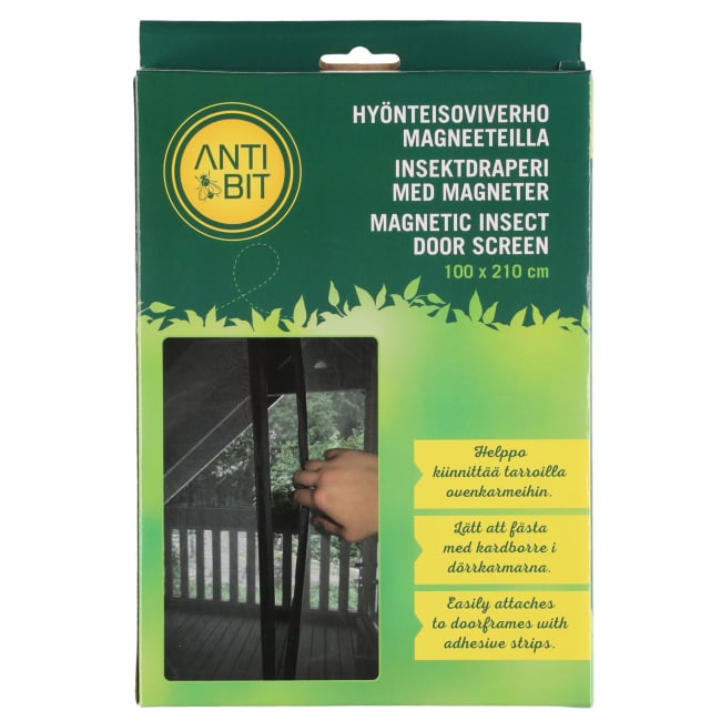 Insektnett for dør hvit