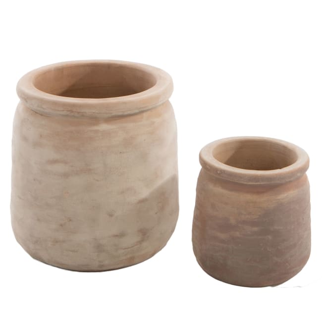 Pottesett à 2 terrakotta