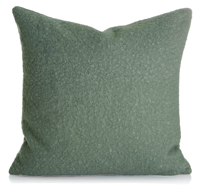 Putetrekk Boucle lys grågrønn 45x45 cm