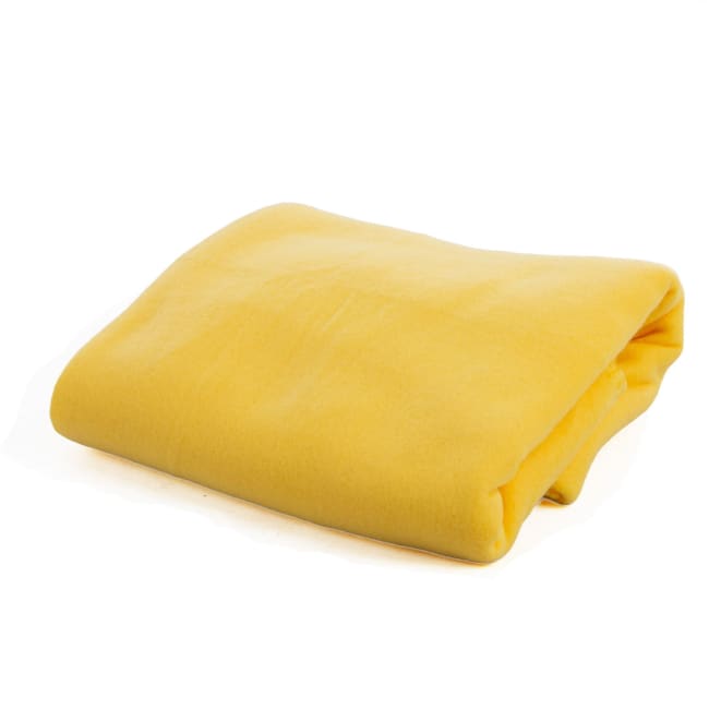 Pledd fleece gul 130x170 cm