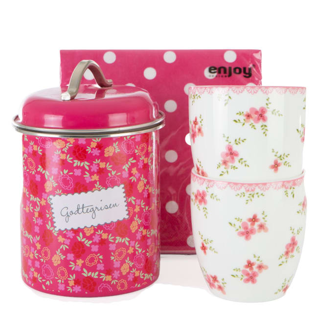 Gavesett 4 deler rosa