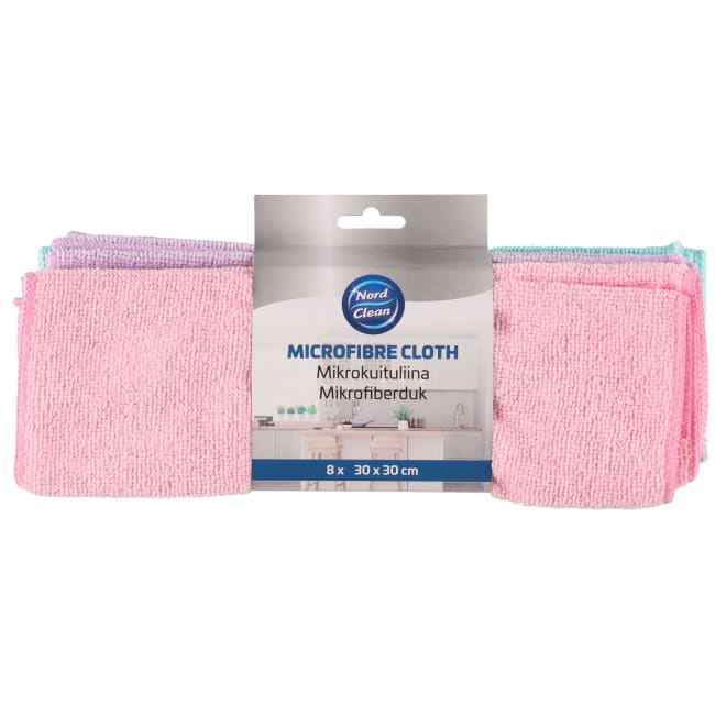 Mikrofiberklut 8-pk 3 farger