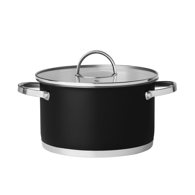 Gryte med lokk sort 3,2L