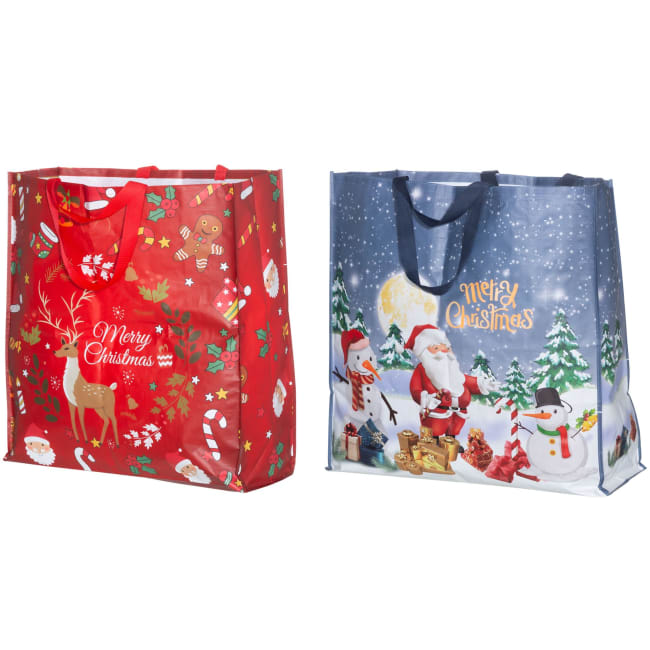 Gavepose med julemotiv 70x25x72 cm Assortert