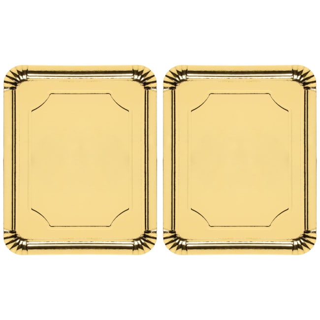 Serveringsbrett papp gull 2stk 31x38 cm