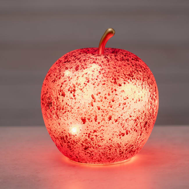 Dekoreple glass LED-lys rød
