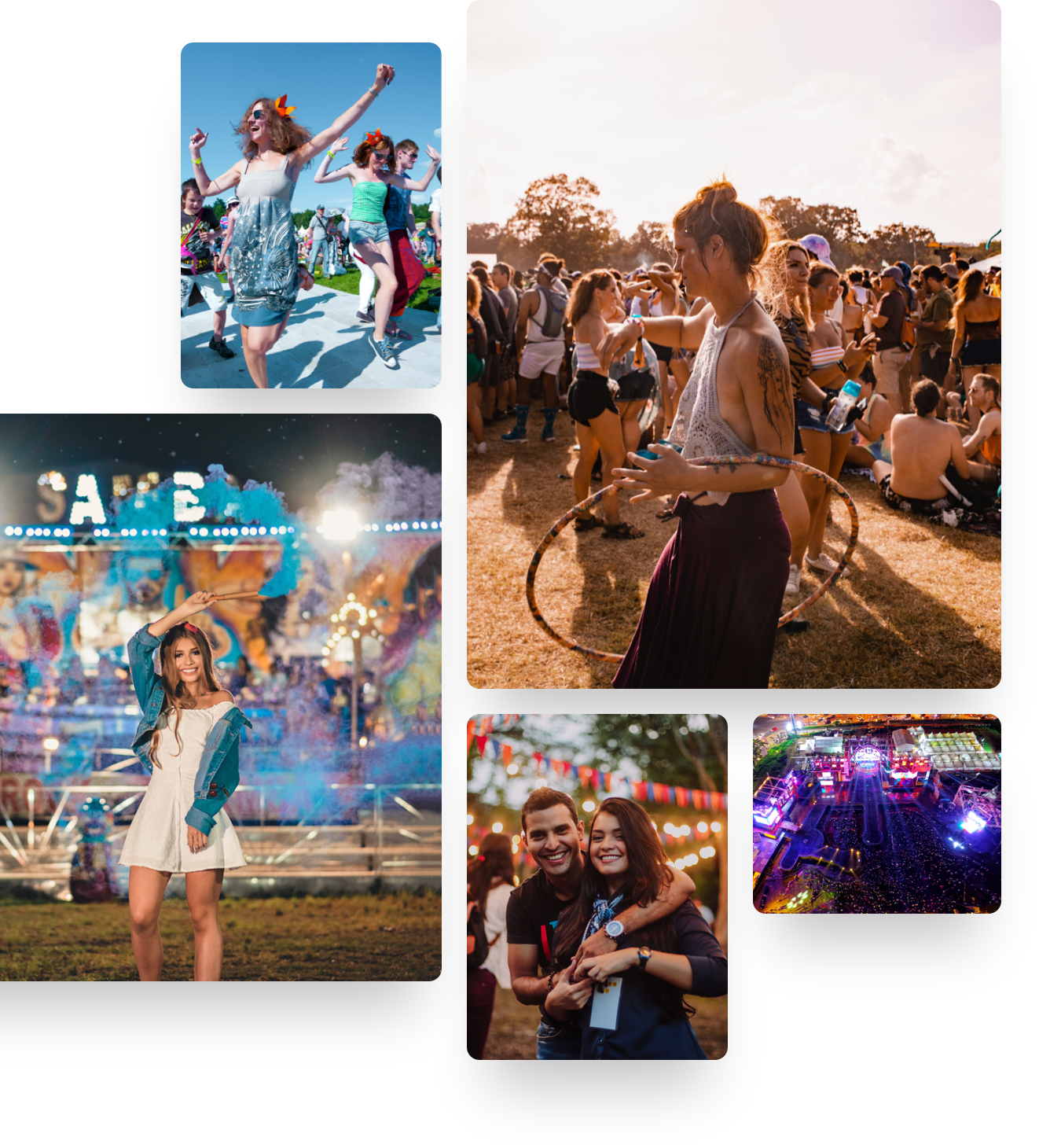 Festival atmosphere collage