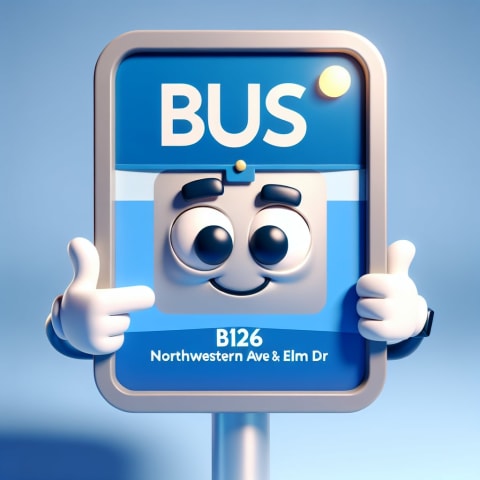 Northwestern Ave & Elm Dr (SE Corner) BUS126