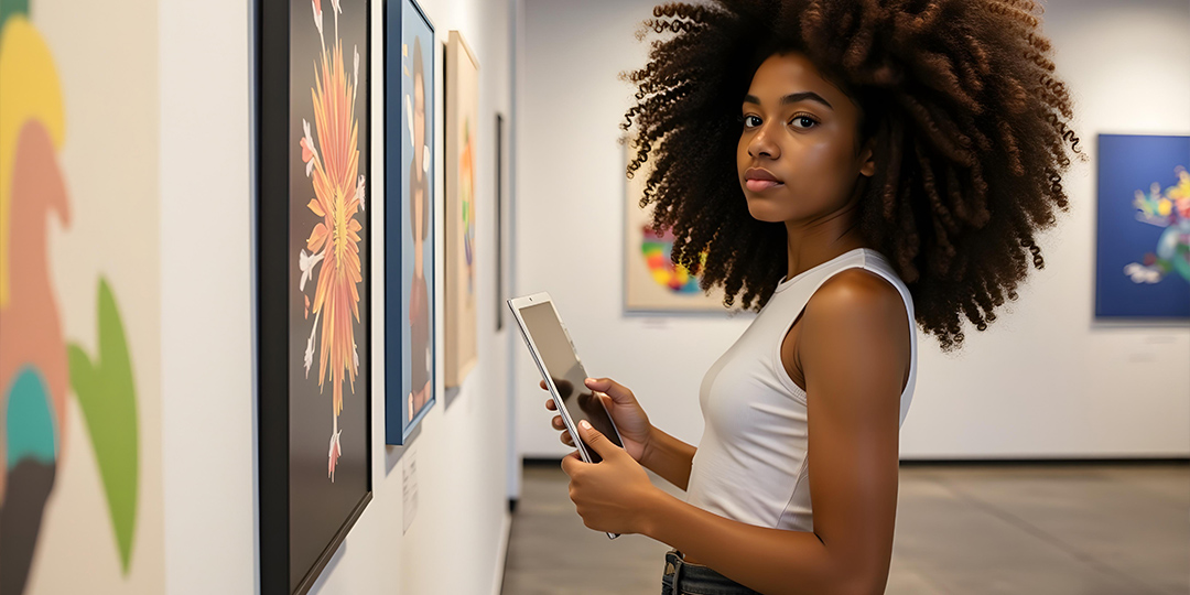 An art gallery benefiting from AI