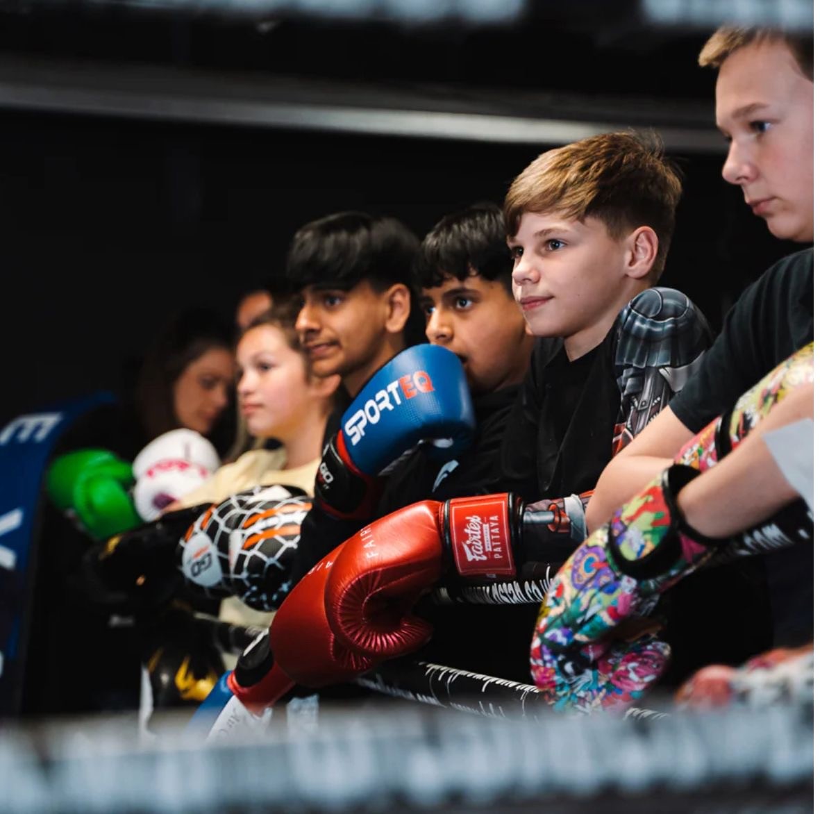 Young people taking part in an Active Tees Valley boxing activity in Middlesbrough