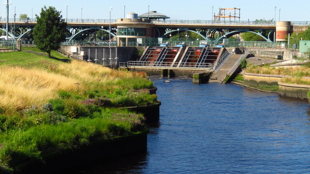 Tees Barrage and the River Tees in Stockton-on-Tees