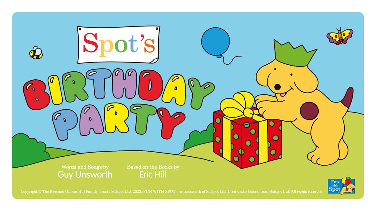 Official poster artwork for Spot’s Birthday Party at Middlesbrough Theatre