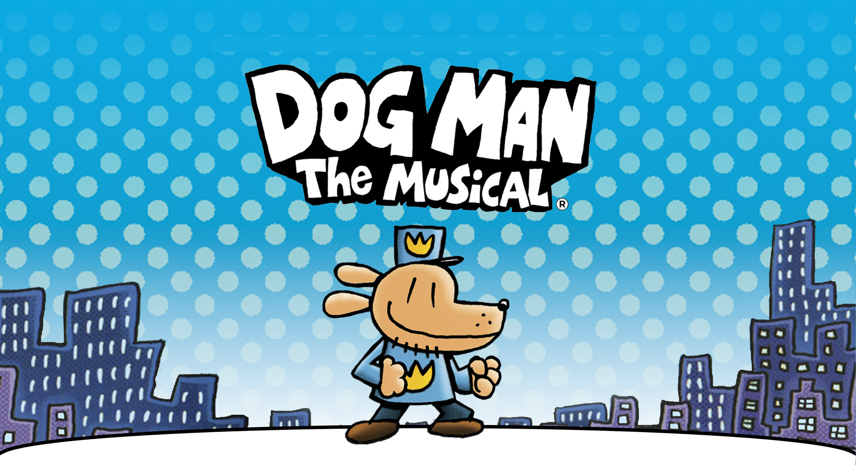 Official promotional artwork for Dog Man: The Musical at Darlington Hippodrome