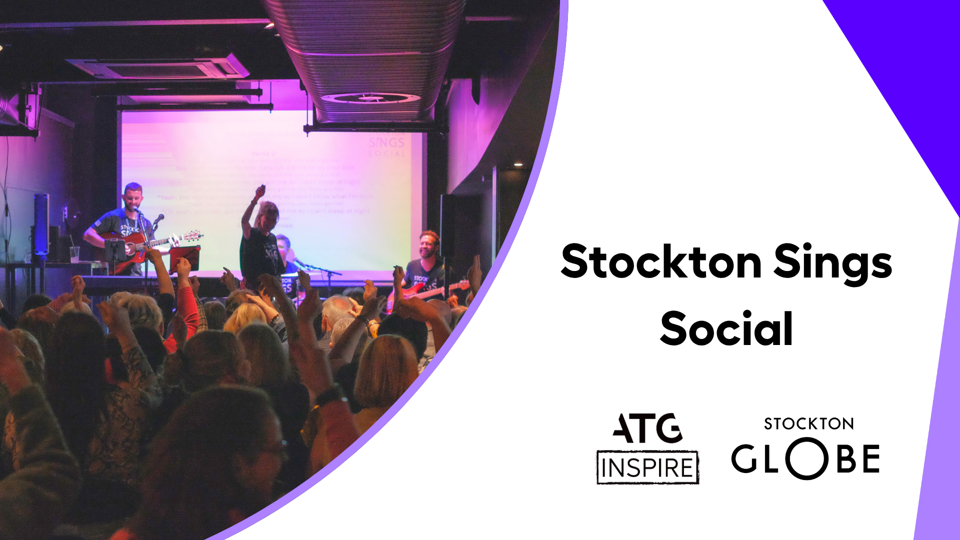 Stockton Sings Social event artwork for the October 2026 session at Stockton Globe