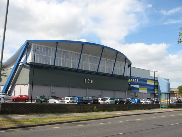 Exterior of Billingham Forum, home of Billingham Forum Ice Arena