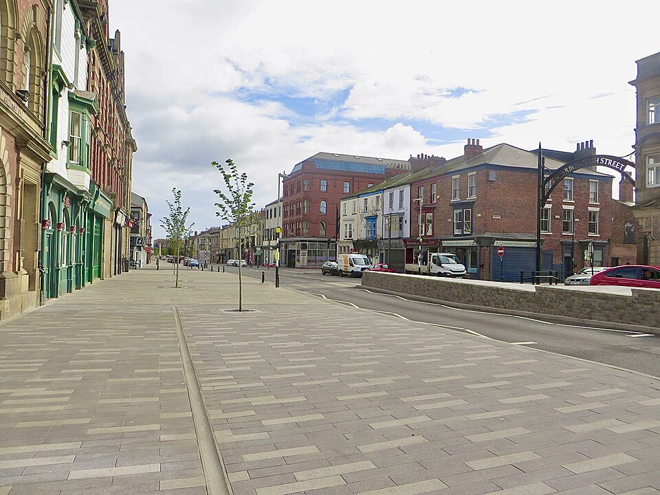 Church Street in Hartlepool; illustrative town-centre image, not the Enterprise Centre.