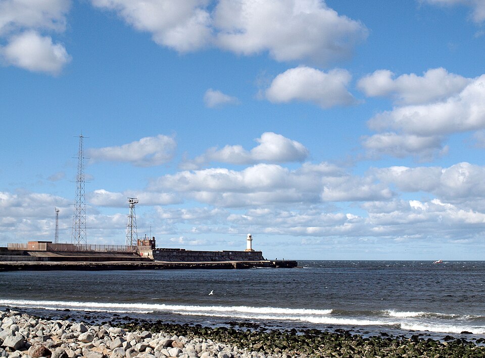 South Gare breakwater; existing location photograph, not a photograph of the new works.